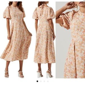 FLORAL Print Cutout
Shoulder Dress